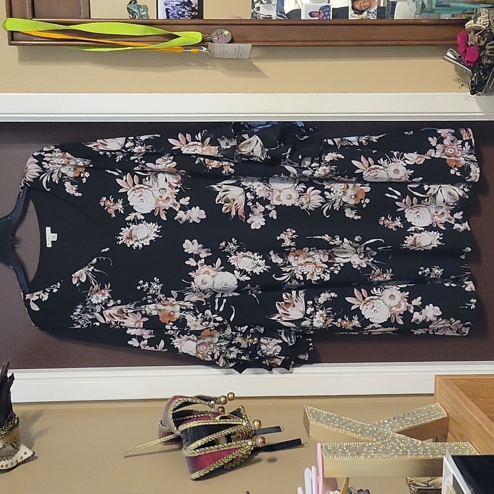 Black floral dress
